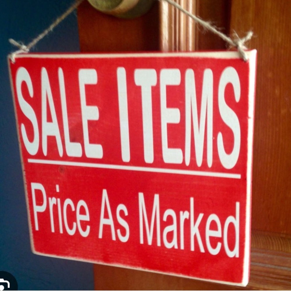 Red Sale Items Sign